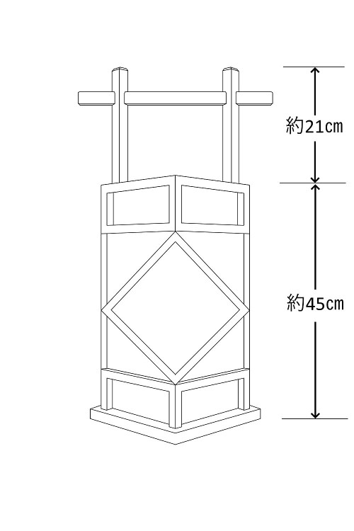 切子灯籠(大)サイズ